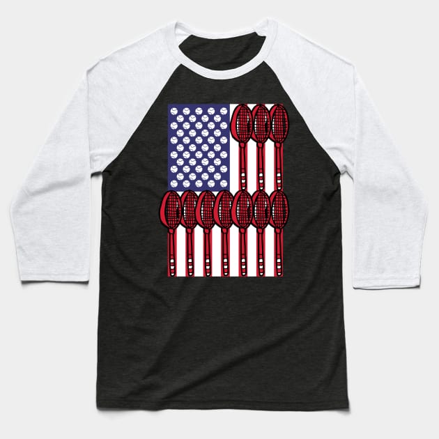 US Open tennis flag Baseball T-Shirt by TopTennisMerch